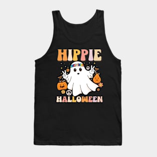 Spooky ghost Retro Let's Go Ghouls Halloween ghost Costumes Tank Top